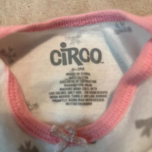 Carter’s & Circo Baby Girls Gown Set of 3 | 0–3M Floral, Stripe & Bow Print Slee - Picture 3 of 12